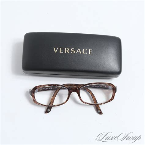 wood grain versace glasses